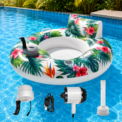 AQUADRIVE 2.0 Blumen Motorisierte Poolliege